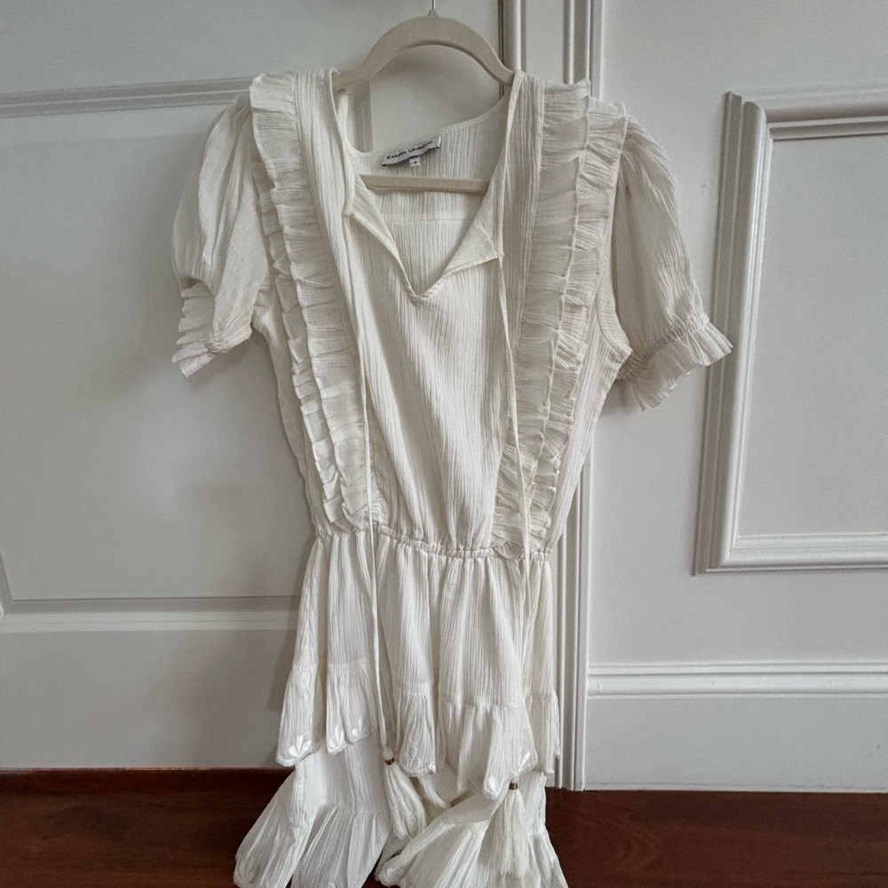 Karina Grimaldi Cream Textured Dress